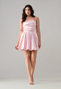 Satin Flare Mini Dress