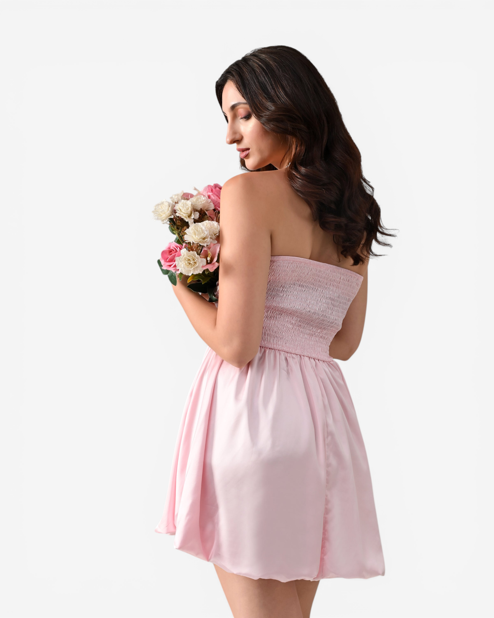 Satin Flare Mini Dress