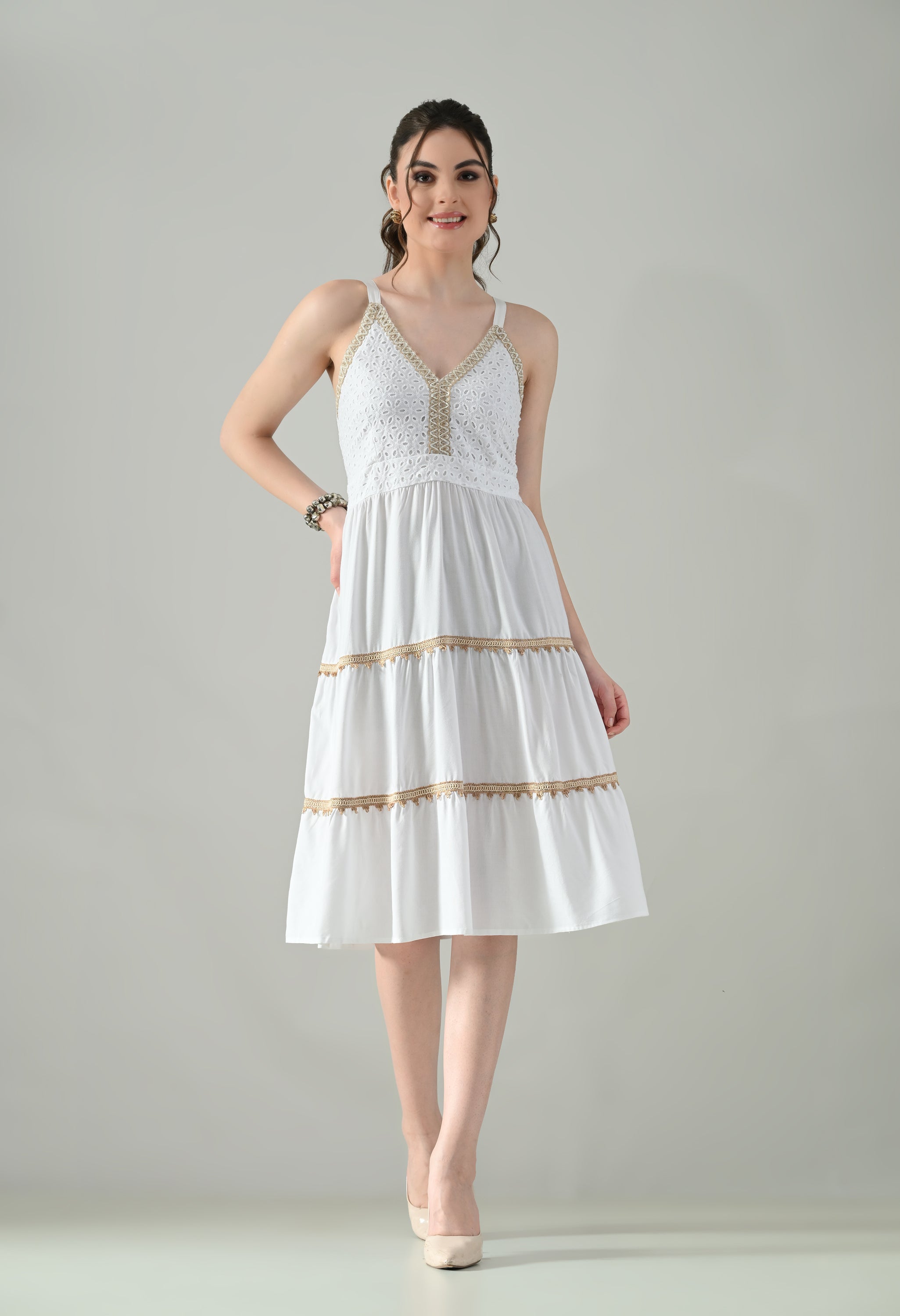 Schiffli Breeze Short Dress