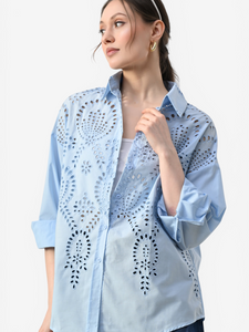 Schiffli Boxy Shirt
