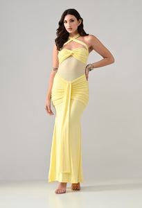 Ruched Bodice Maxi Dress