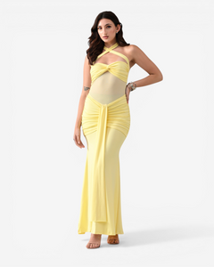 Ruched Bodice Maxi Dress