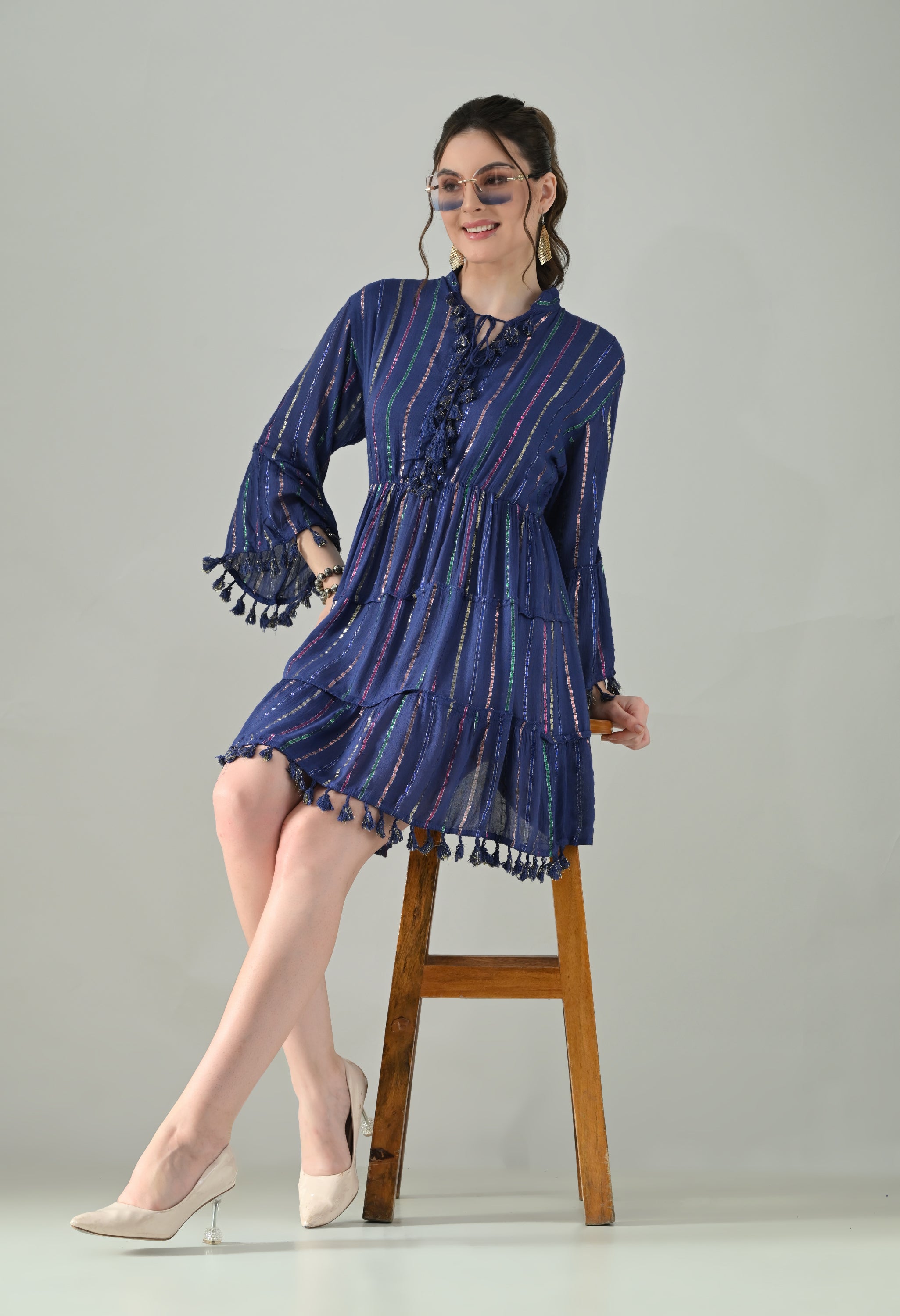 Lurex Charm Short Dress