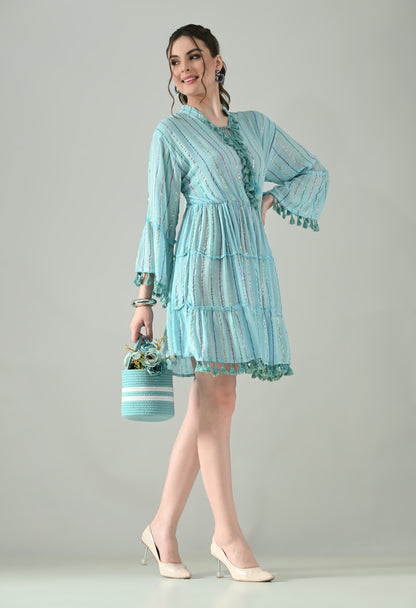 Lurex Charm Short Dress