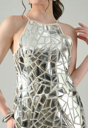 Patent Foil Bodycon Dress