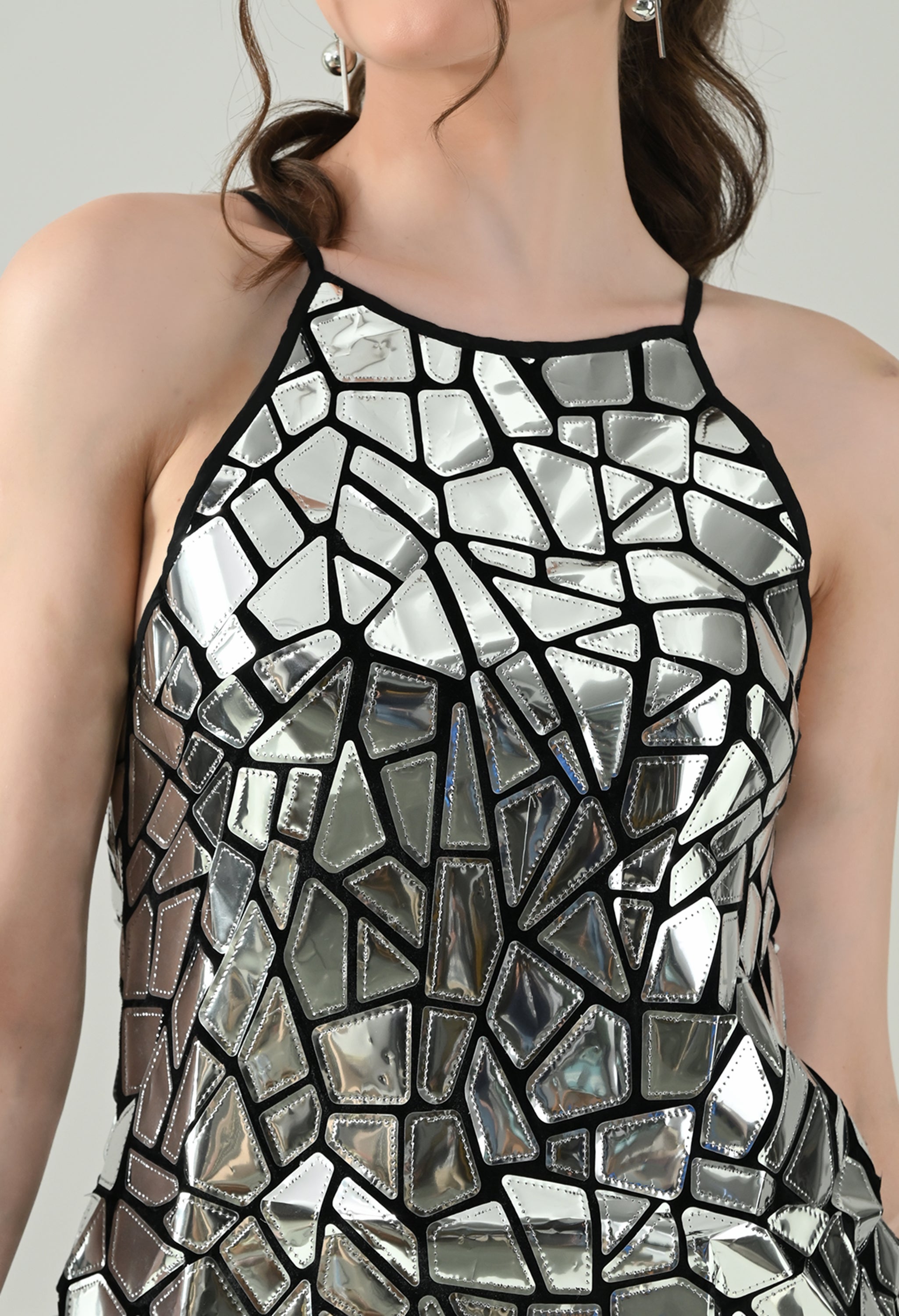 Patent Foil Bodycon Dress