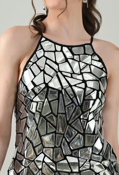 Patent Foil Bodycon Dress