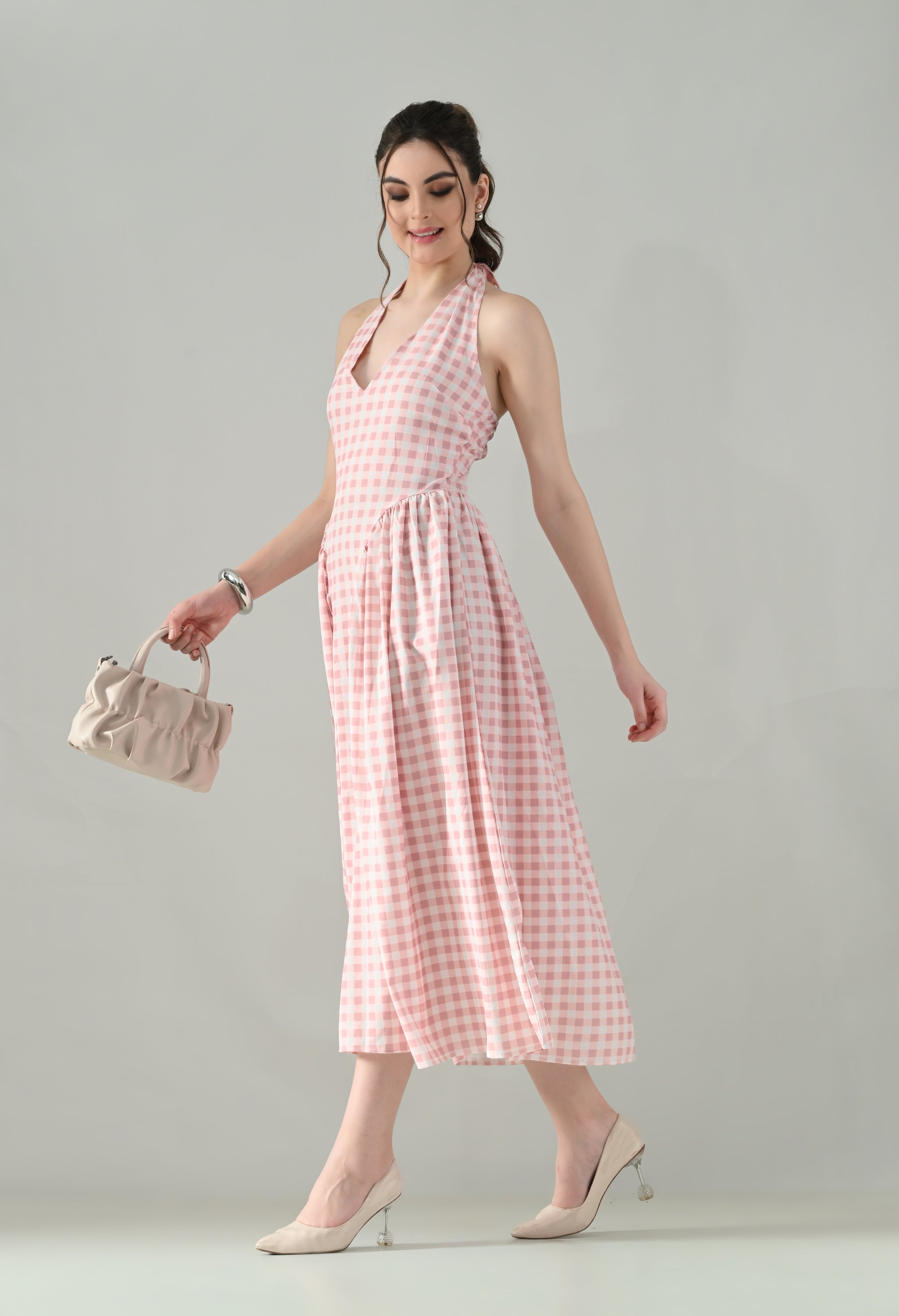Checkmate Charm Midi Dress