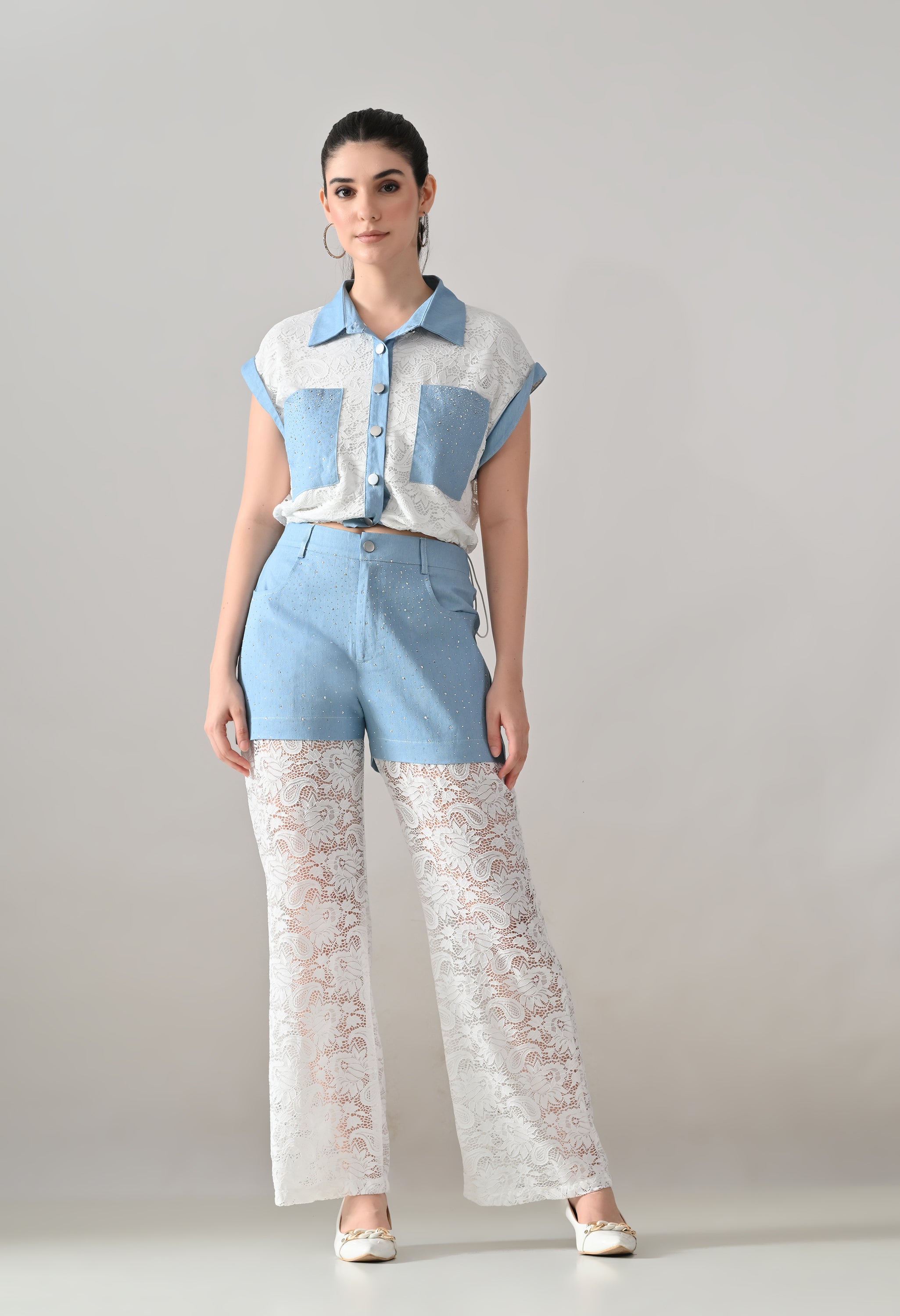 Lace & Lustre Two-Piece Set