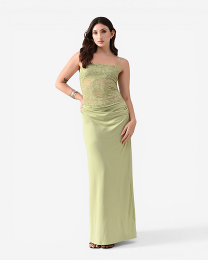 Lace Bodice Maxi Dress