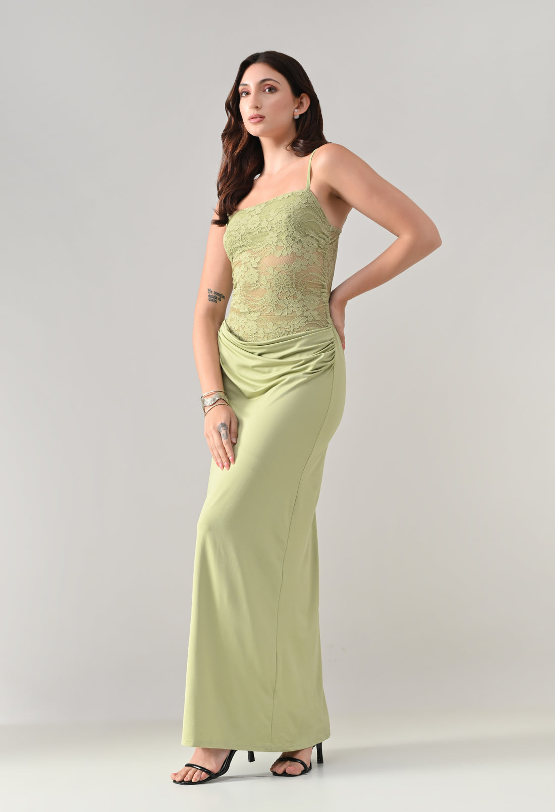 Lace Bodice Maxi Dress