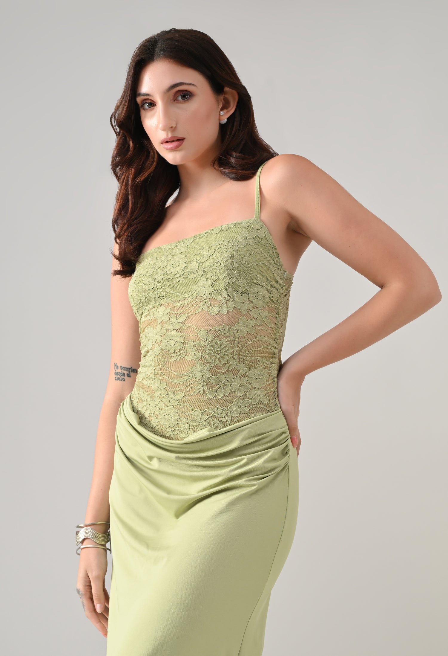 Lace Bodice Maxi Dress