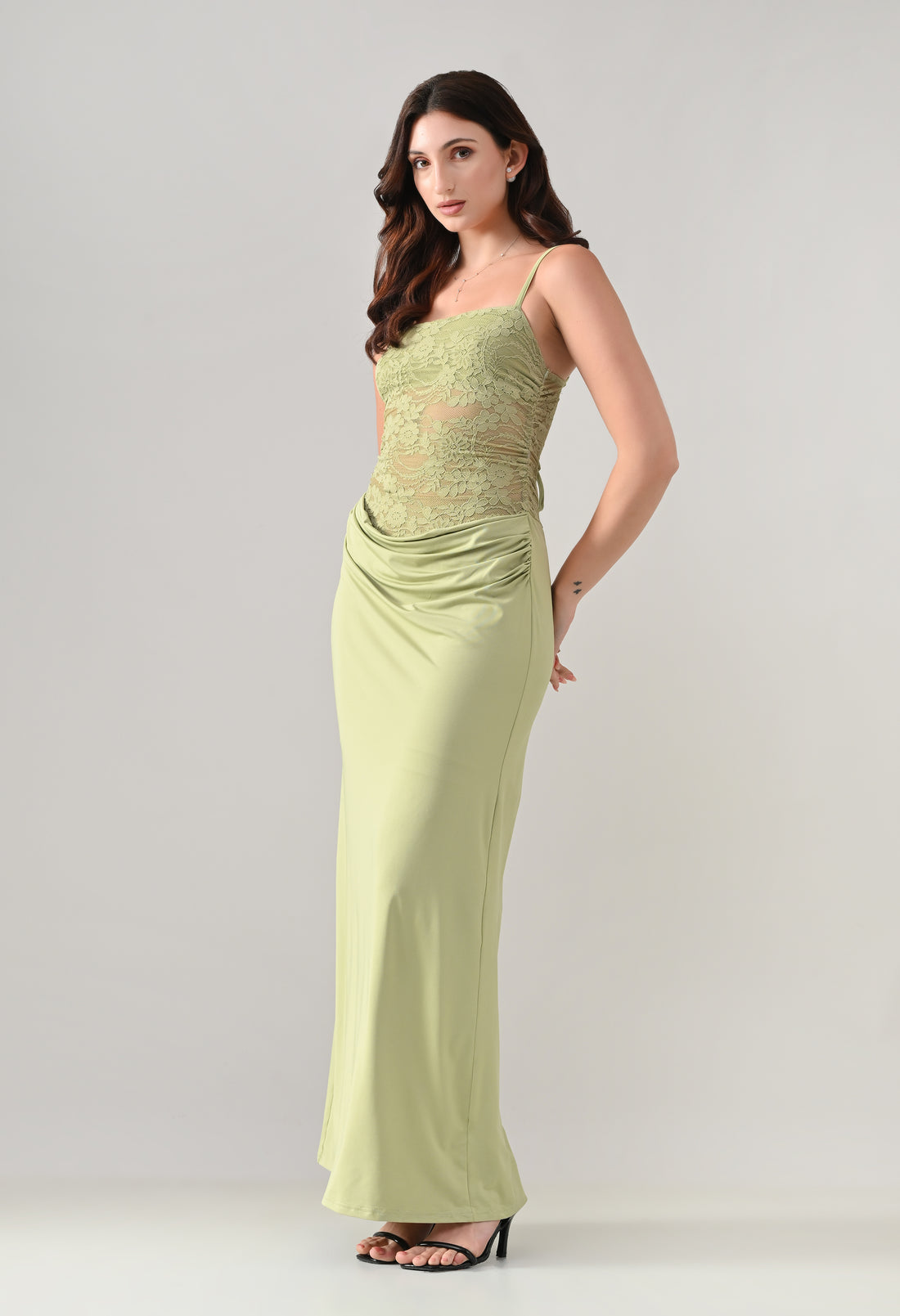 Lace Bodice Maxi Dress