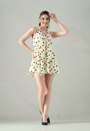 Polka Charm Halter Dress
