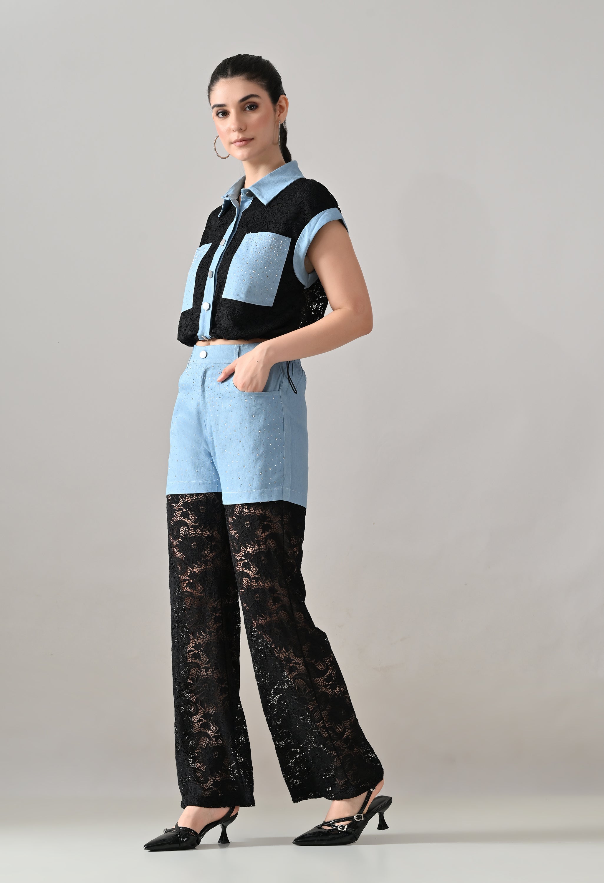 Lace & Lustre Two-Piece Set