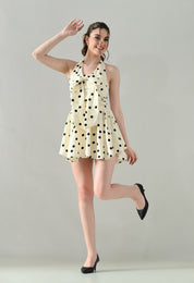Polka Charm Halter Dress
