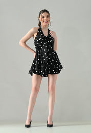 Polka Charm Halter Dress