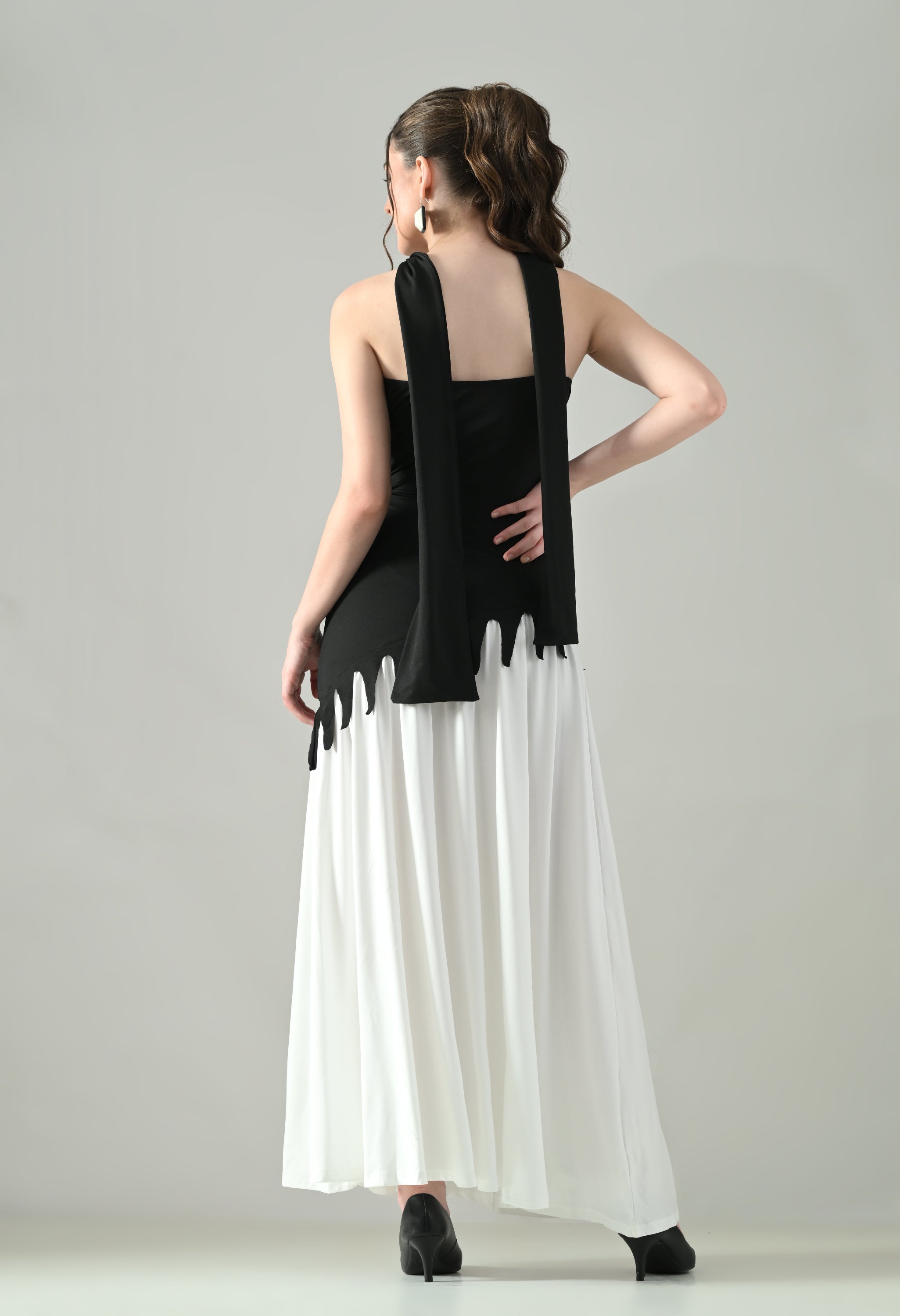 Vogue Contrast Tube Maxi Dress