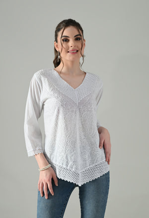 Sweetheart Bloom Embroidered Top