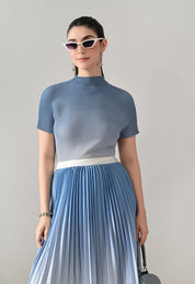 Ombre Pleated Two-Piece Set