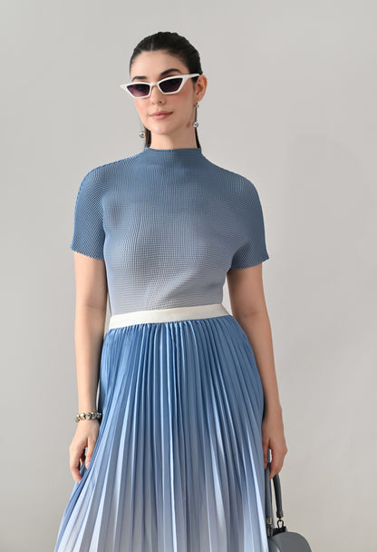 Ombre Pleated Two-Piece Set