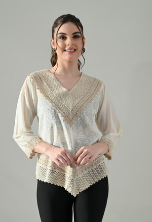 Flora Grace Embroidered Top