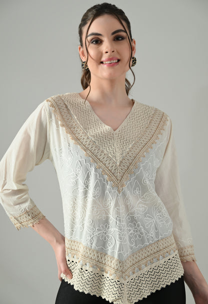 Flora Grace Embroidered Top