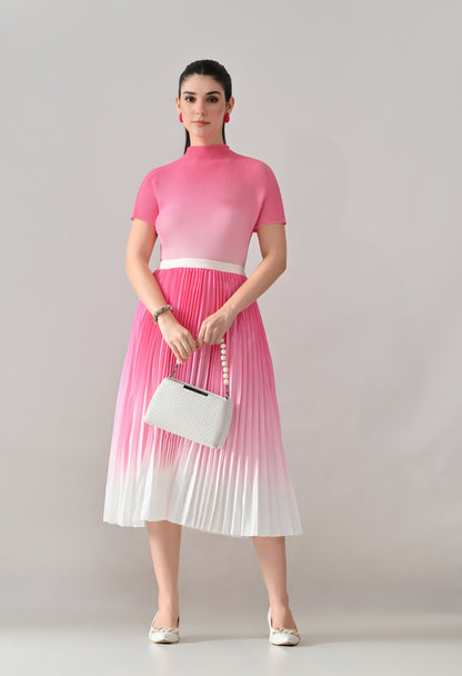 Ombre Pleated Two-Piece Set