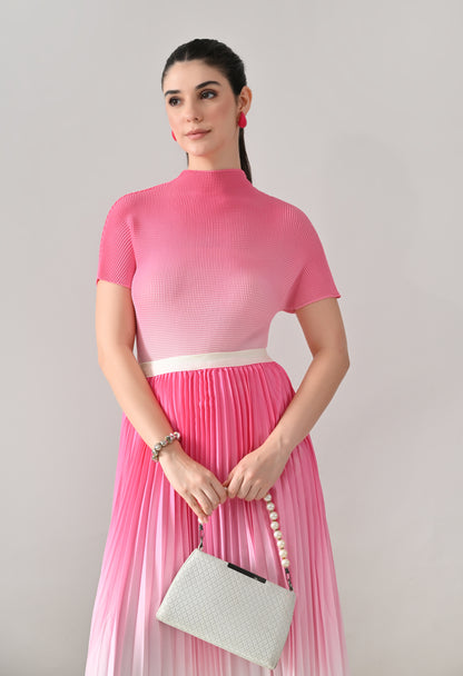 Ombre Pleated Two-Piece Set