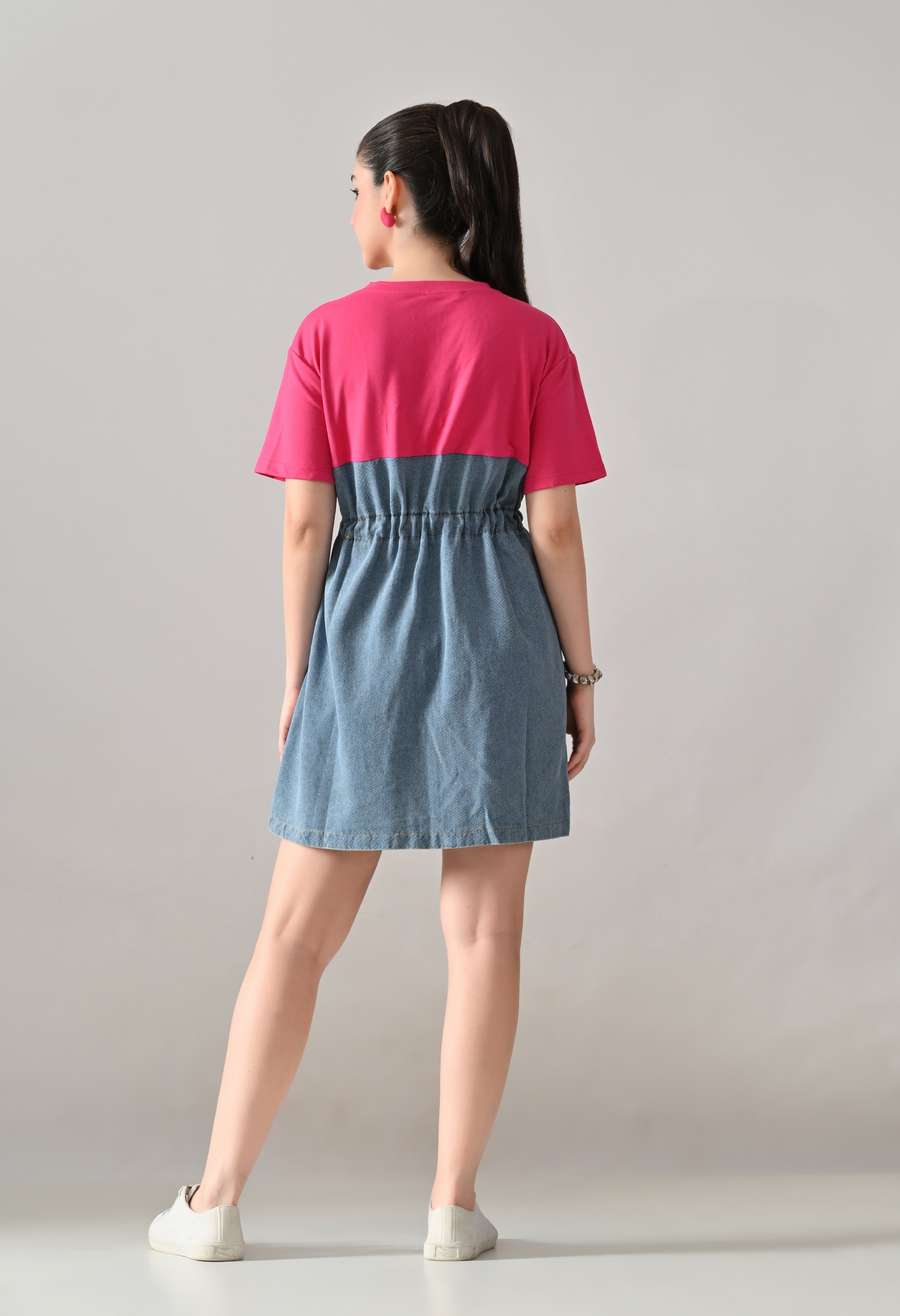 Dual Tone Denim Dress