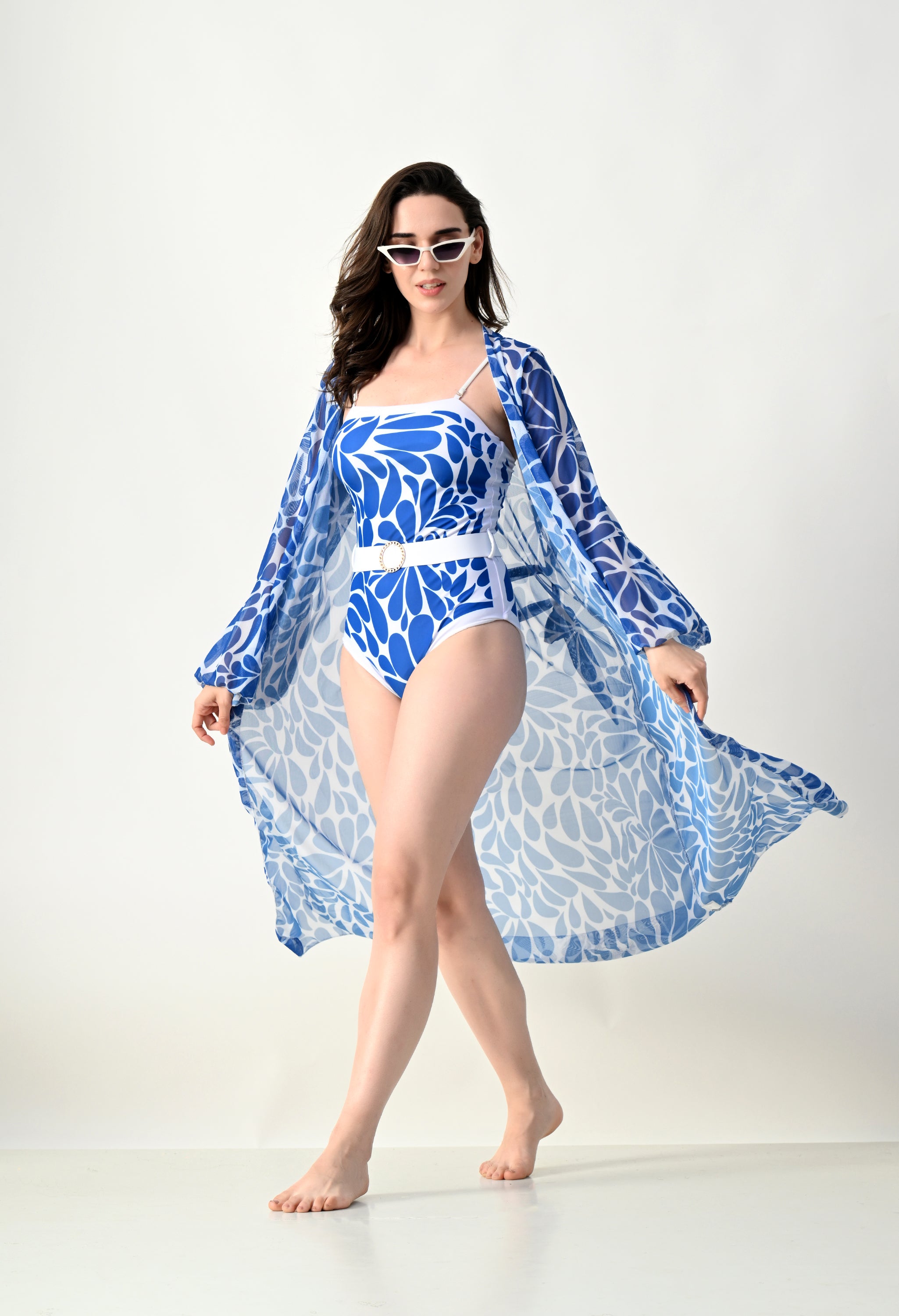 Belted Floral Monokini Set