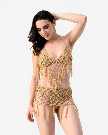 Crochet Fringe bikini Set