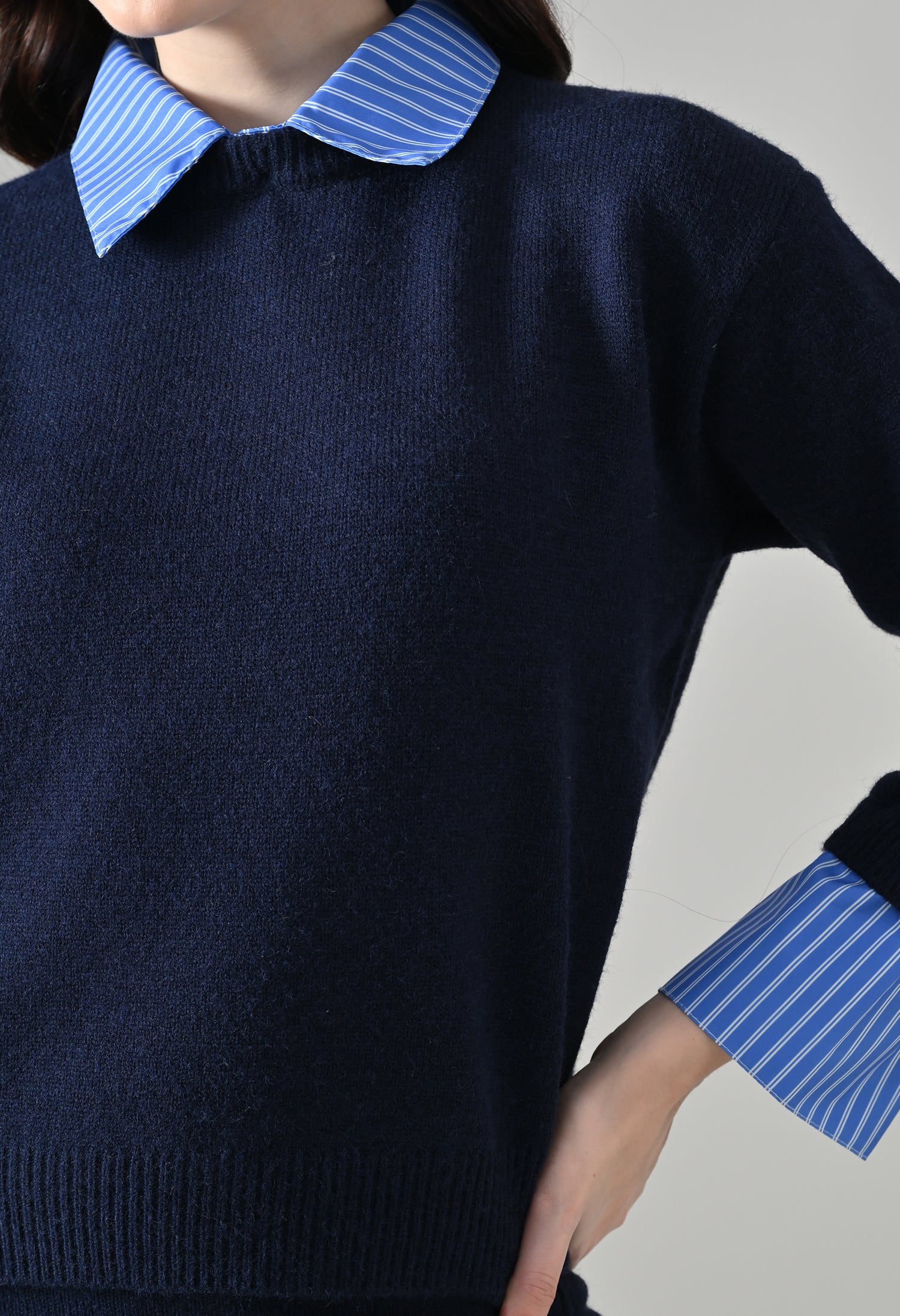Oxford Collar Knit Set