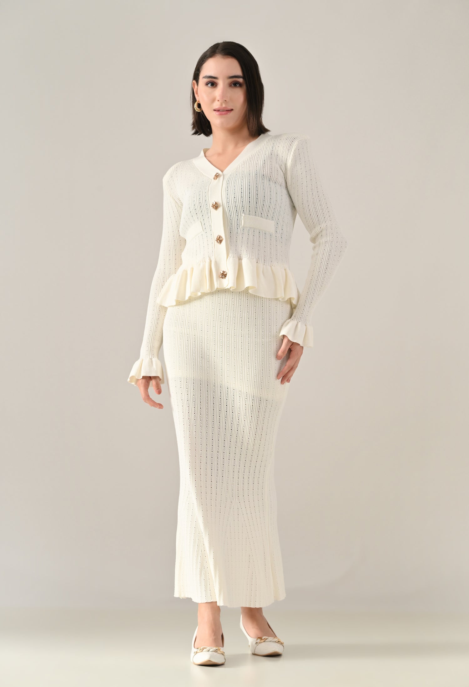 Ruffle Grace Knit Co-ord Set