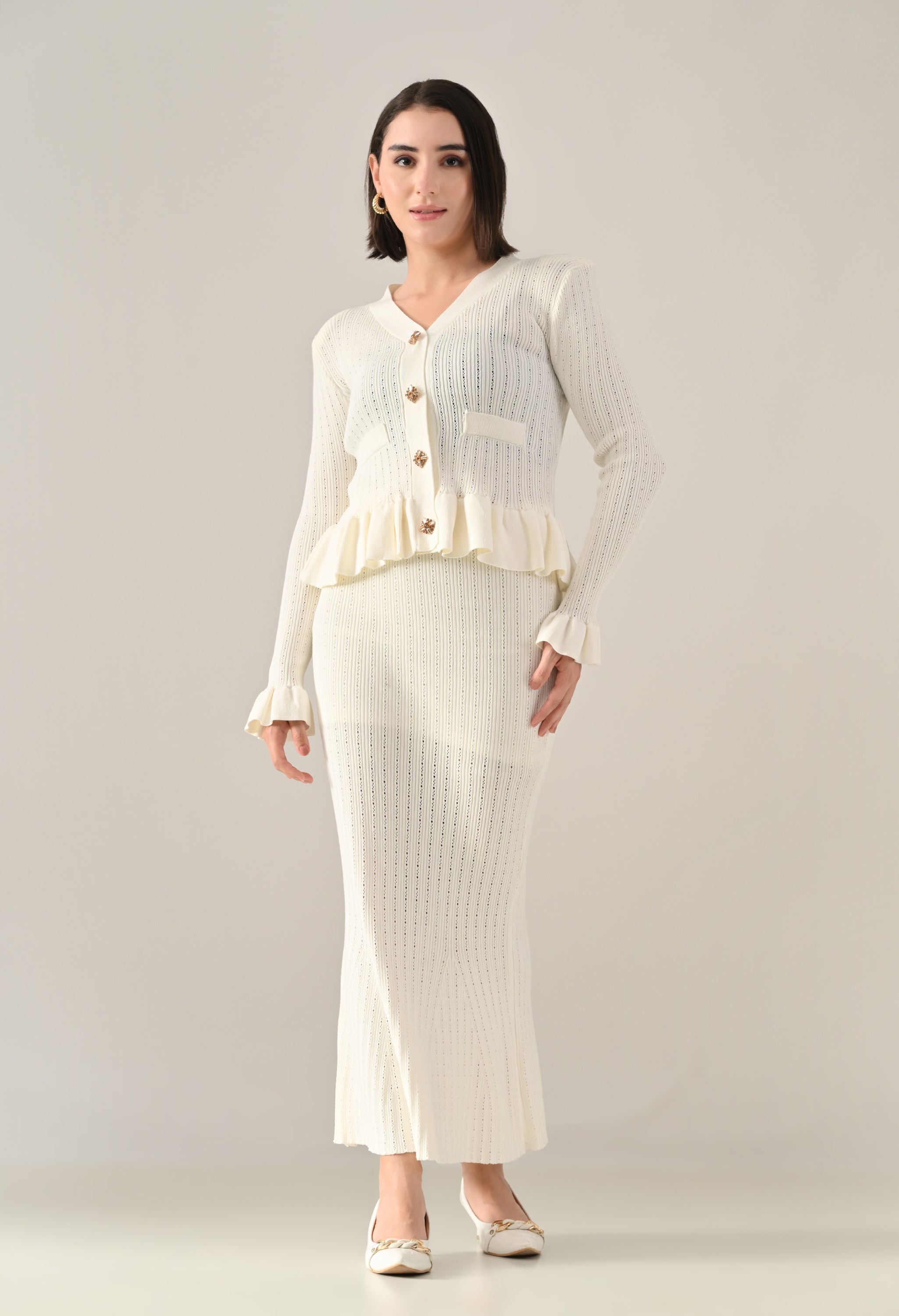 Ruffle Grace Knit Co-ord Set