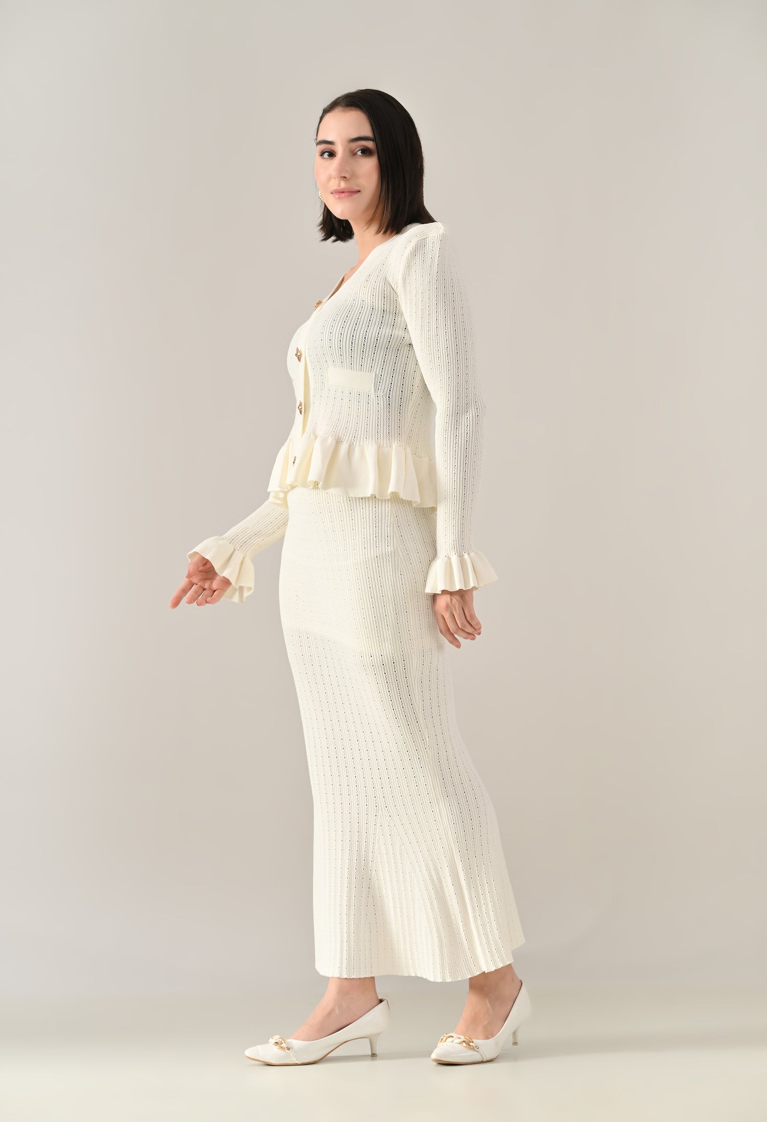 Ruffle Grace Knit Co-ord Set