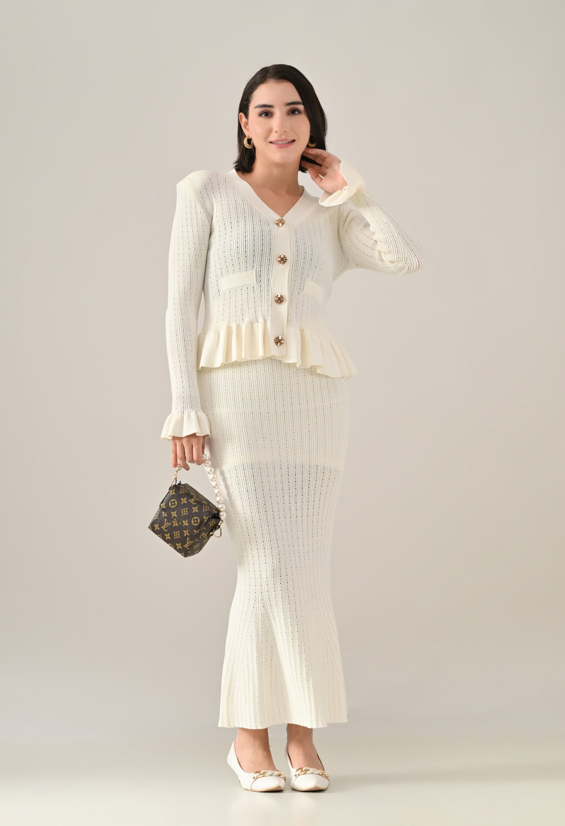 Ruffle Grace Knit Co-ord Set