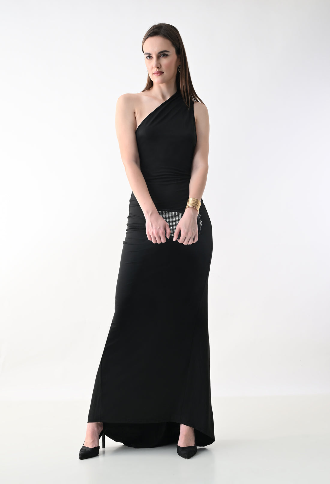 Asymmetric Strap Sash Detail Dress