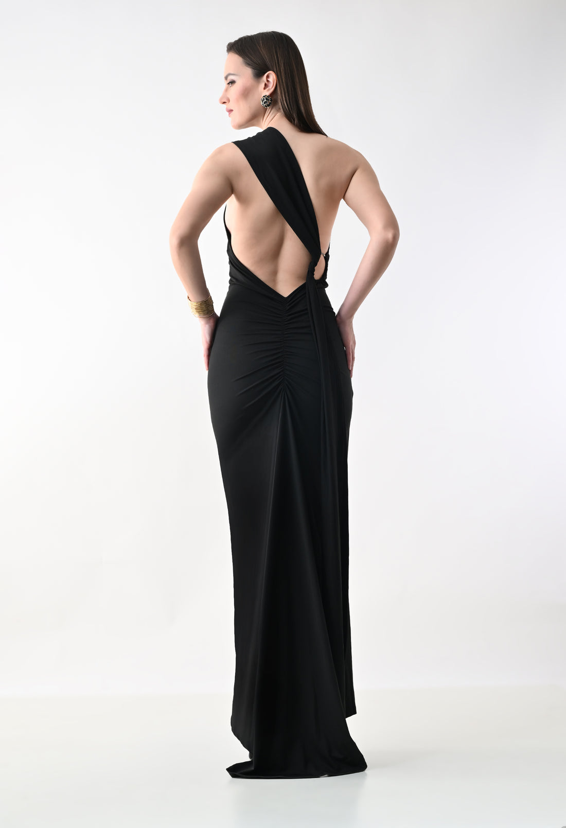 Asymmetric Strap Sash Detail Dress