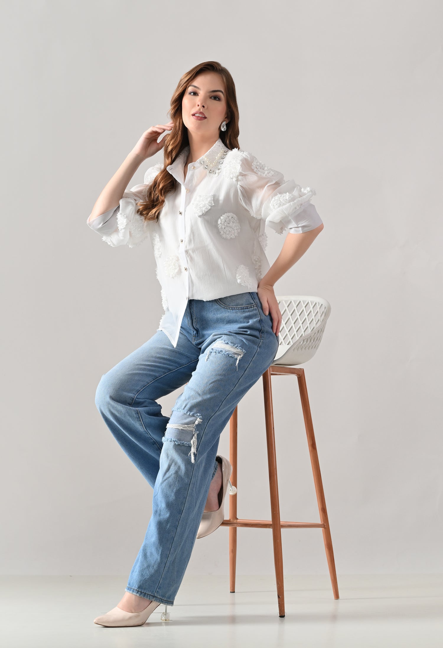 Pearl Embellished Shirt
