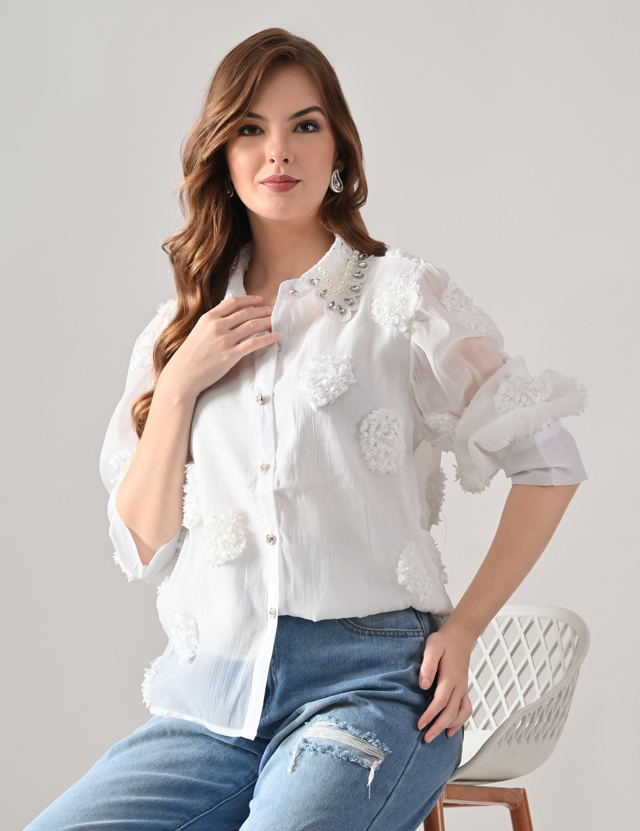 Pearl Embellished Shirt