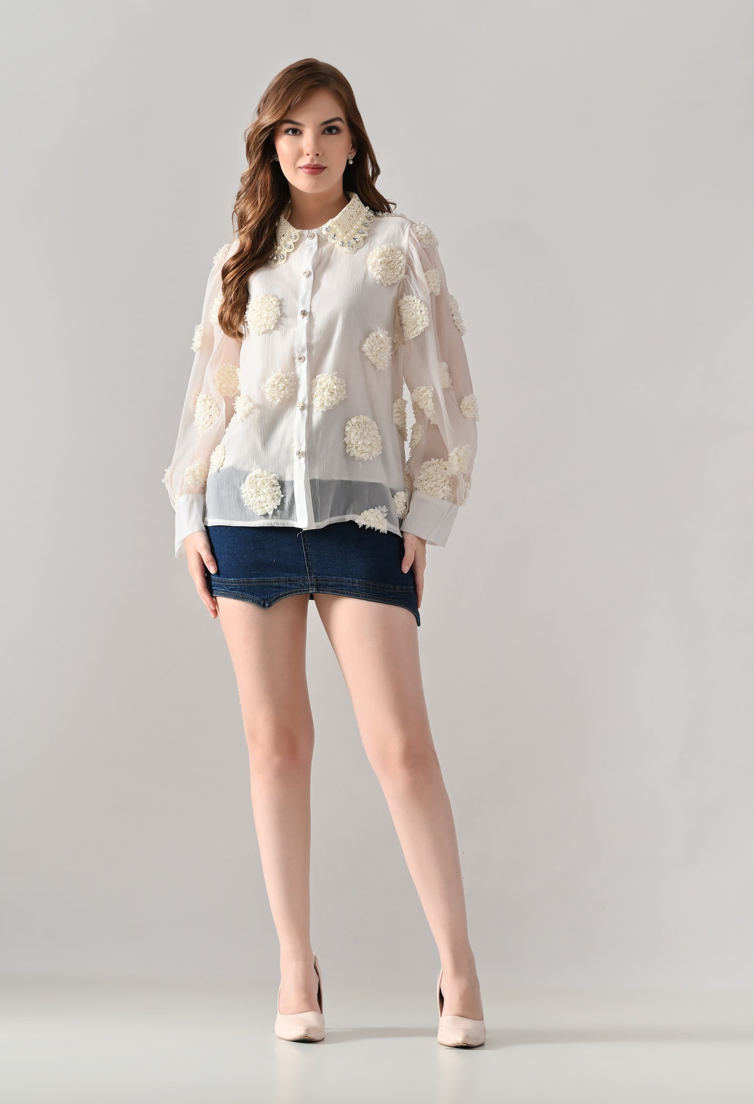 Pearl Embellished Shirt
