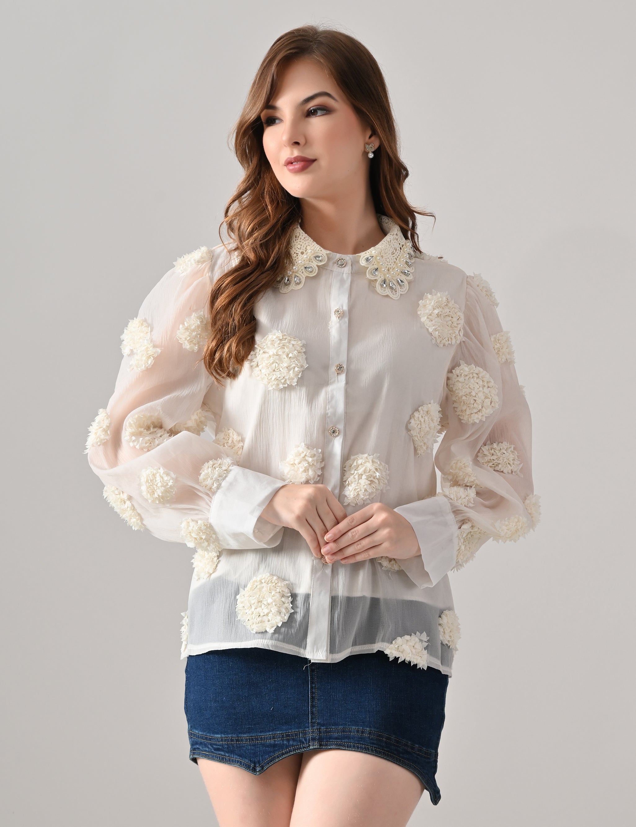 Pearl Embellished Shirt
