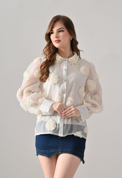Pearl Embellished Shirt
