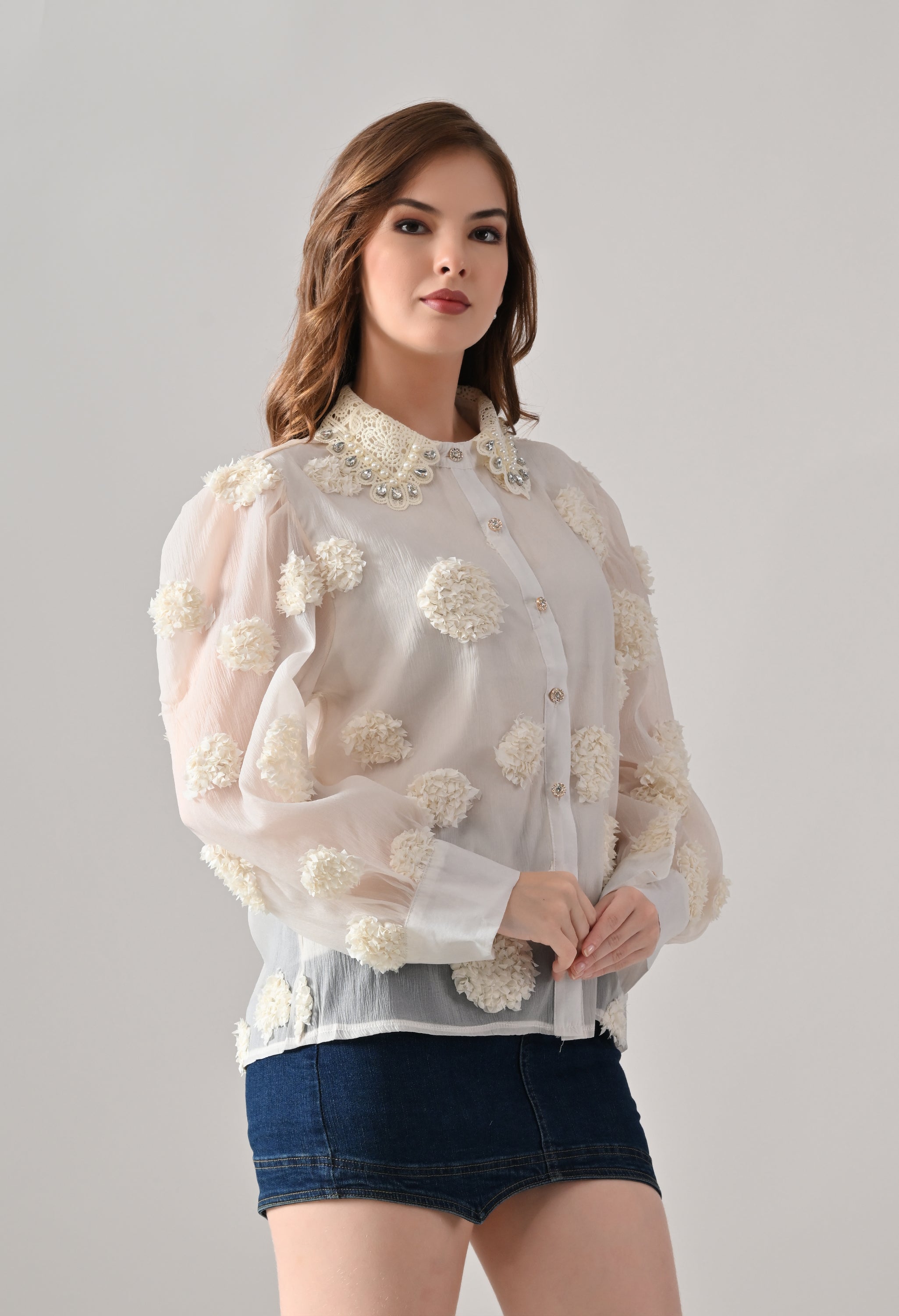 Pearl Embellished Shirt