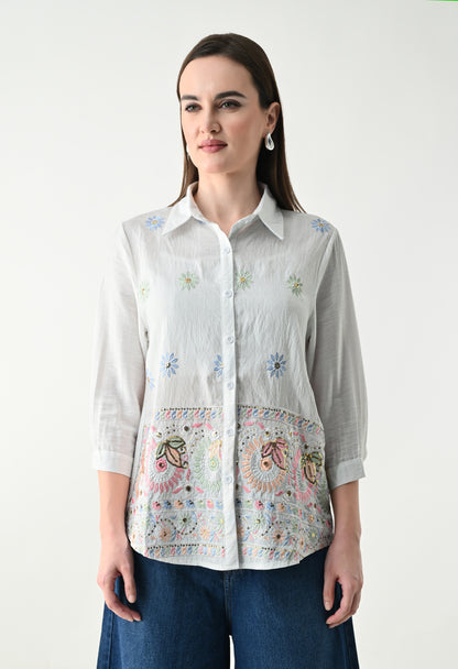 Statement Embroidery Shirt