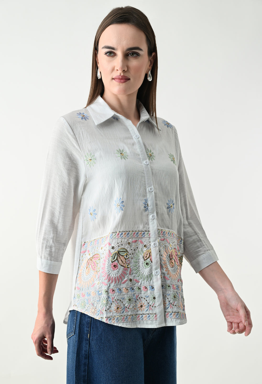 Statement Embroidery Shirt