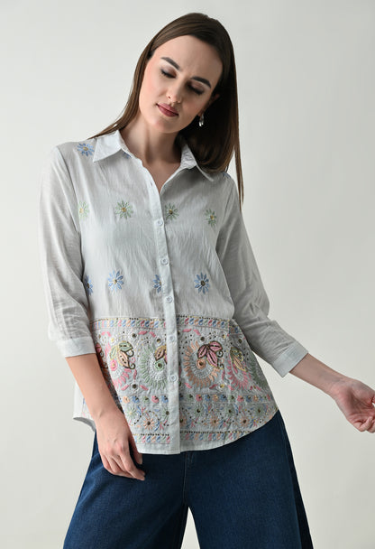 Statement Embroidery Shirt