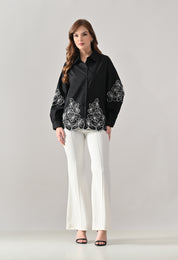 Blush Bloom Embroidered Shirt