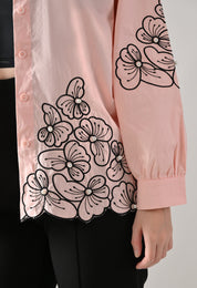 Blush Bloom Embroidered Shirt